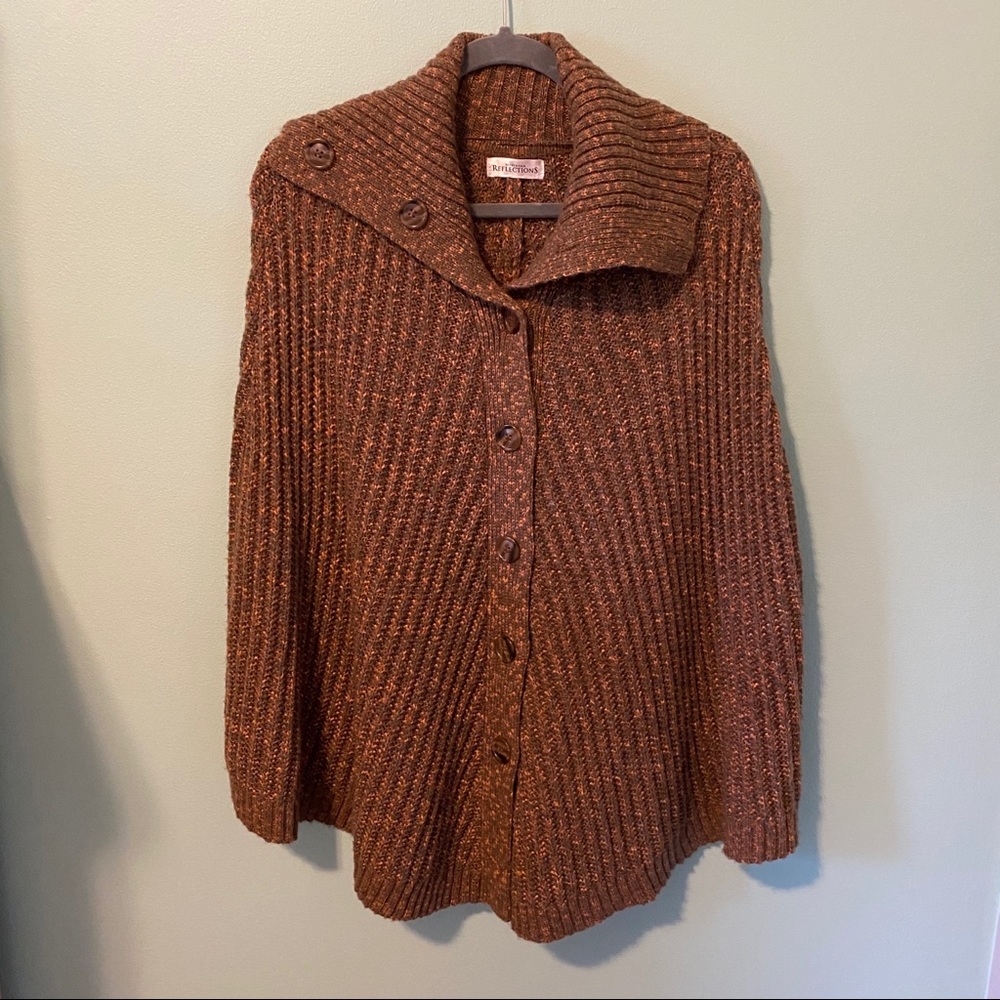 Beautiful Button-up Poncho Sweater